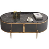 Azalea Coffee Table (130 cm) Available in White/Gold or Charcoal/Gold