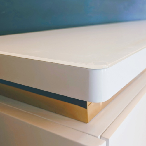 Chennai Glossy White Sideboard/Server (180 cm) Gold