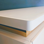 Chennai Glossy White Sideboard/Server (180 cm) Gold