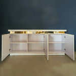 Chennai Glossy White Sideboard/Server (180 cm) Gold