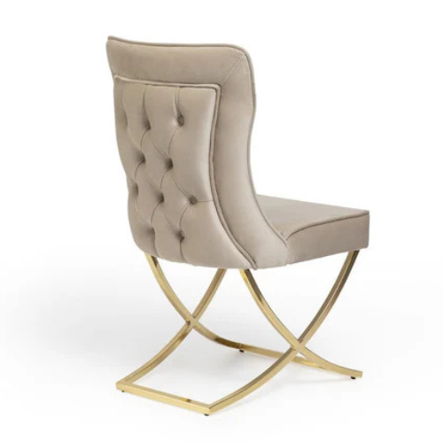 Clifton Velvet Dining Chair (Available in Beige or Grey)