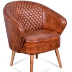 Halvard Full Leather Occasional Chair (84 H cm)