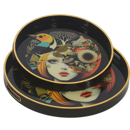 Tree of Life Trays (Set of 2) 45/35 cm