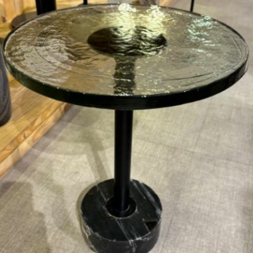 Riley Marble/Glass Side Table (56 H cm)