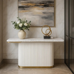 Platinum Fluted Console/Entryway table (140 cm) Available in Black or White