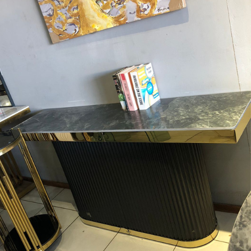 Platinum Fluted Console/Entryway table (140 cm) Available in Black or White