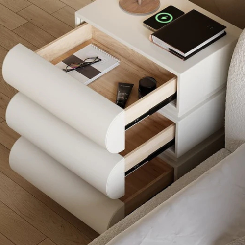 Amara 3 Drawer Pedestal (Available in White or Black)