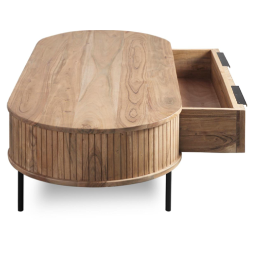 Tavlo Acacia Wood Coffee Table (118 cm)