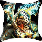 Teal Orchid Cushion