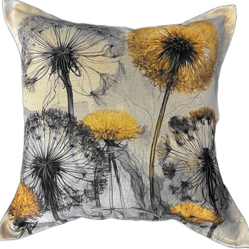 Golden Dandelion Cushion
