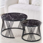 Baltimore Nesting Coffee Table Set (Available in Black/Black or Black/White)