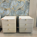 Mason 3 x Drawer Pedestal (Available in Light Grey or Beige)