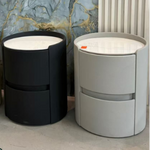 Vienna 2 x Drawer Round Pedestal (Available in Black or Grey)