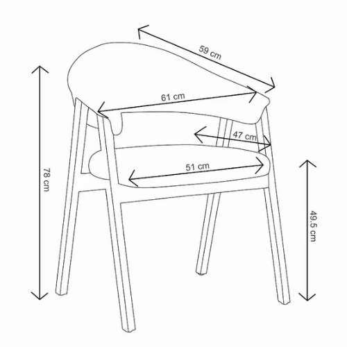 Inkeri Wooden Dining Chair (Natural)