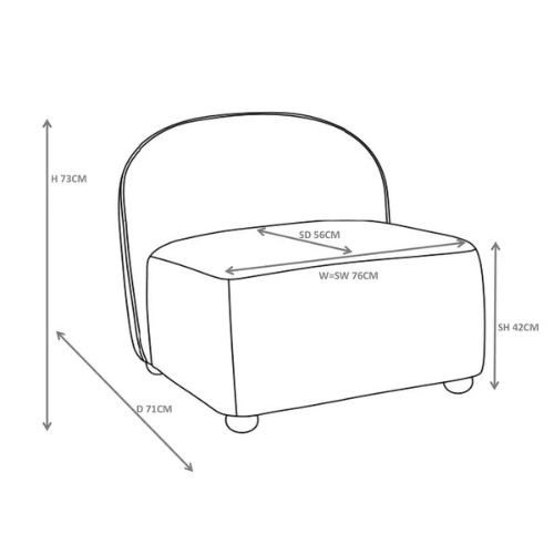 Gail Textured Fabric Chair