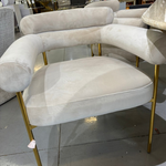 Lumi Velvet Dining Chair (Cream)
