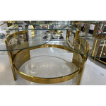 Chai Tempered Glass Coffee Table (Gold)
