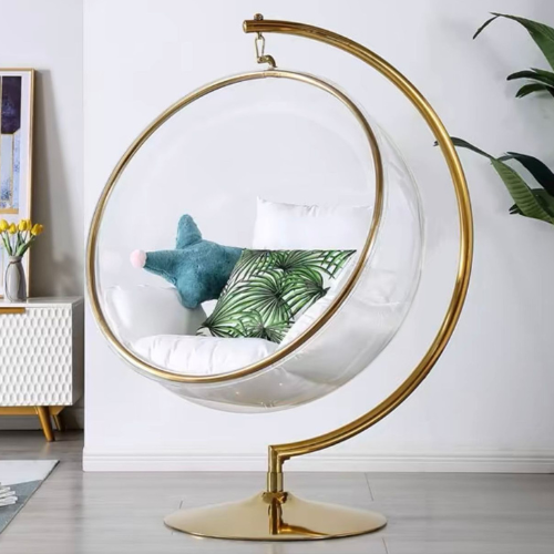 Bubble Transparent Hanging Chair (Gold)