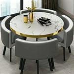 Wyan 5-piece Dining Set (Black/White or Grey/White)