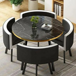Wyan 5-piece Dining Set (Black/White or Grey/White)