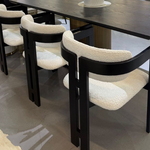 Lattice Fleece Dining Chairs (White) Sold as a Set of 2