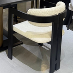 Lattice Fleece Dining Chairs (White) Sold as a Set of 2