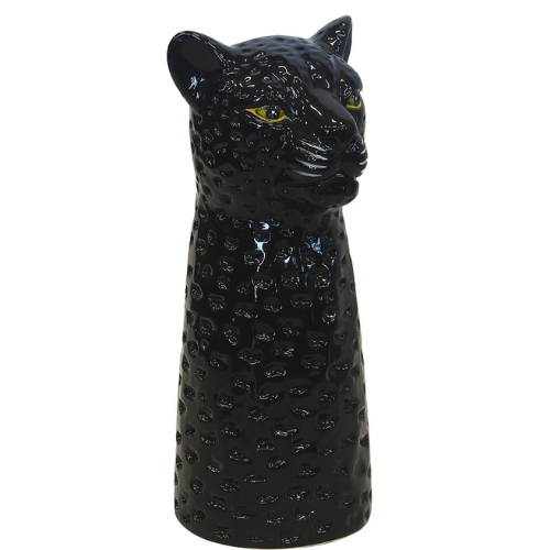 Large Black Panther Vase (Black) 41.5 cm