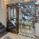 Cleo Rectangular 3D Mirror (200 cm) Available in Silver or Rose Gold
