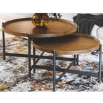 Bistro Coffee Table with matching 2 x Side Tables (Set of 3) Solid Mango Wood