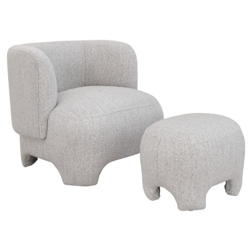 Nala Occasional Chair with matching ottoman (Taupe)