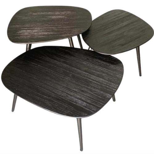 Halstead Nesting Coffee tables (Set of 3) Black Finish