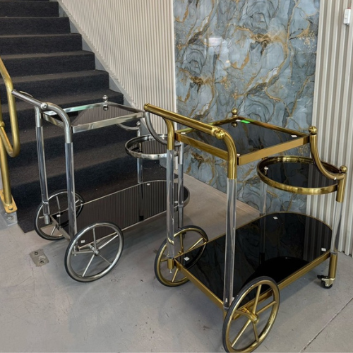Gail 3 level Drinks Trolley (Available in Gold or Silver)