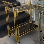 Singh 2 Shelf Drinks Trolley (Available in Gold or Silver)