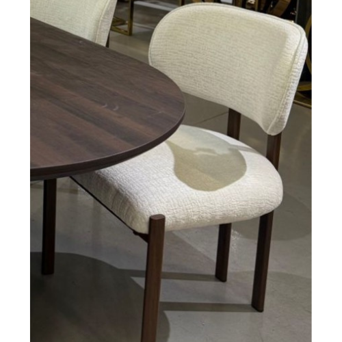 Dineo wooden Dining Chairs (White/Brown) Sold as a set of 2