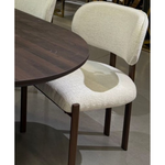 Dineo wooden Dining Chairs (White/Brown) Sold as a set of 2