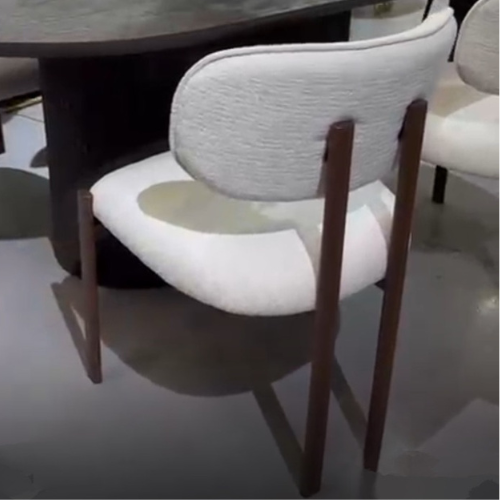 Dineo wooden Dining Chairs (White/Brown) Sold as a set of 2