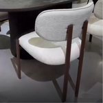 Dineo wooden Dining Chairs (White/Brown) Sold as a set of 2