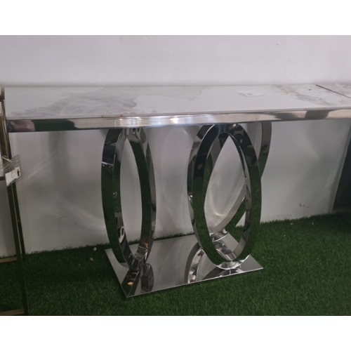 Camellia Marble Console Table (Available in Gold or Silver)