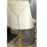 Fedor Velvet Dining Chair in Gold Frame (Available in Cream or Grey)