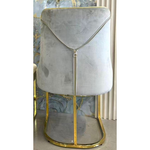 Fedor Velvet Dining Chair in Gold Frame (Available in Cream or Grey)