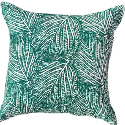 Leaves Emerald Cushion