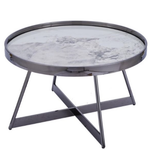 Scarlett Gunmetal Coffee table with matching Side Table (80/50 cm)