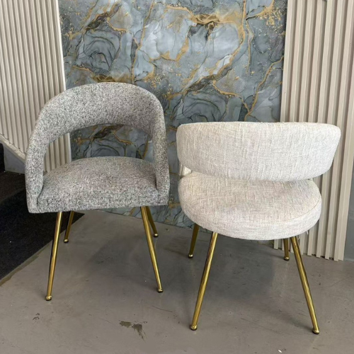 Juliette Textured Fabric Dining Chairs (Available in Cream or Grey)