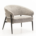 Luyan Textured Fabric Chair (Available in Grey, Cream or Rust)