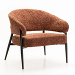 Luyan Textured Fabric Chair (Available in Grey, Cream or Rust)