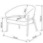 Luyan Textured Fabric Chair (Available in Grey, Cream or Rust)