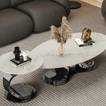 PROMO DEAL - DIOR Coffee Table (Available in Gold or Chrome Black) RECEIVE YOUR FREE MATCHING CURVED SIDE TABLE!