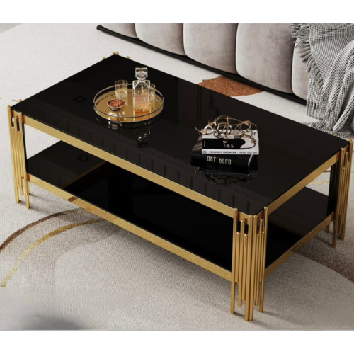 Zoey Rectangular Coffee Table (Gold) 120 cm