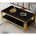 Zoey Rectangular Coffee Table (Gold) 120 cm