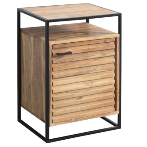 Aero Acacia Wood Nightstand/Pedestal (65 H cm)